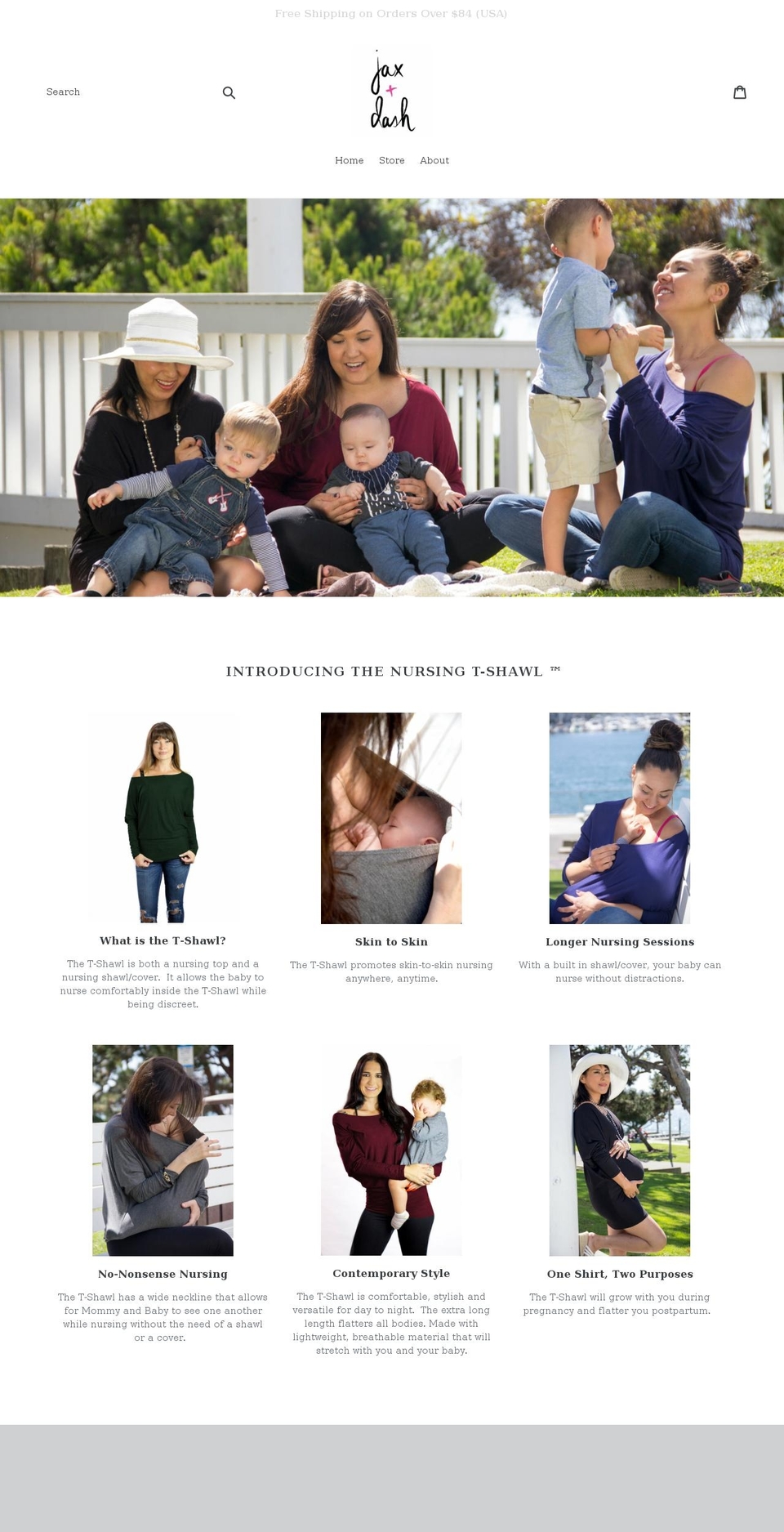 jaxanddash.com shopify website screenshot