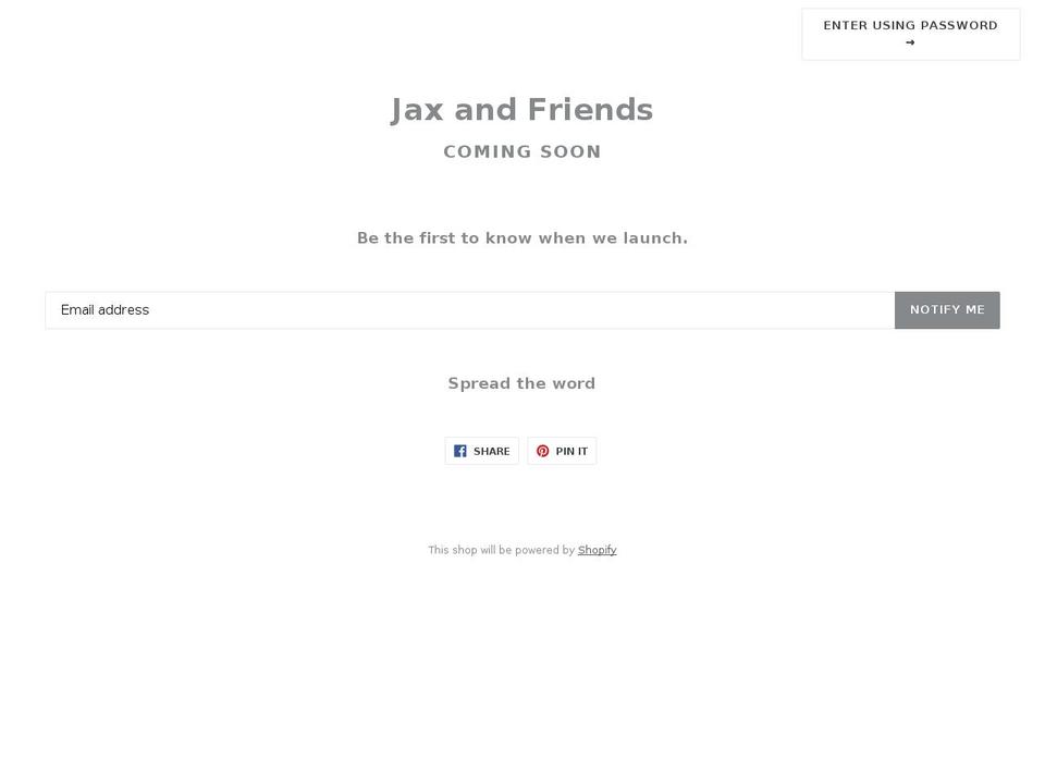 jaxandfriends.com — Shopify storefront screenshot