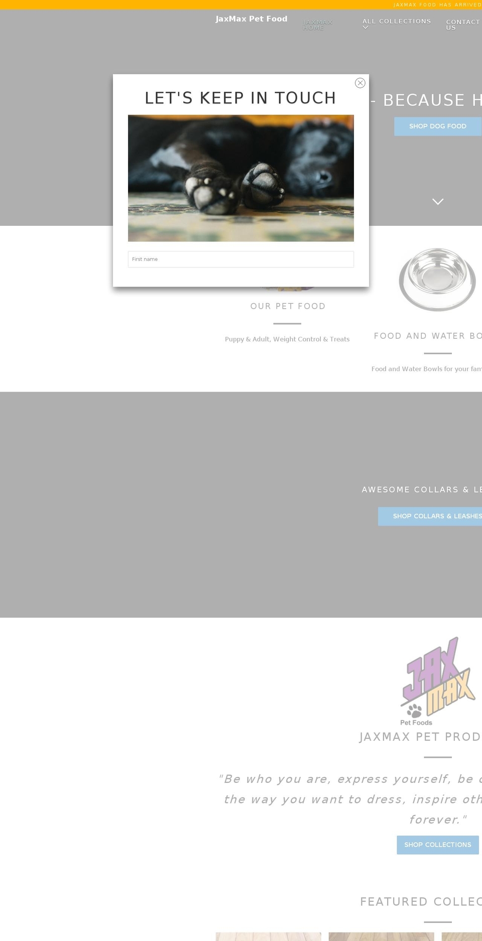 jaxmax.com shopify website screenshot