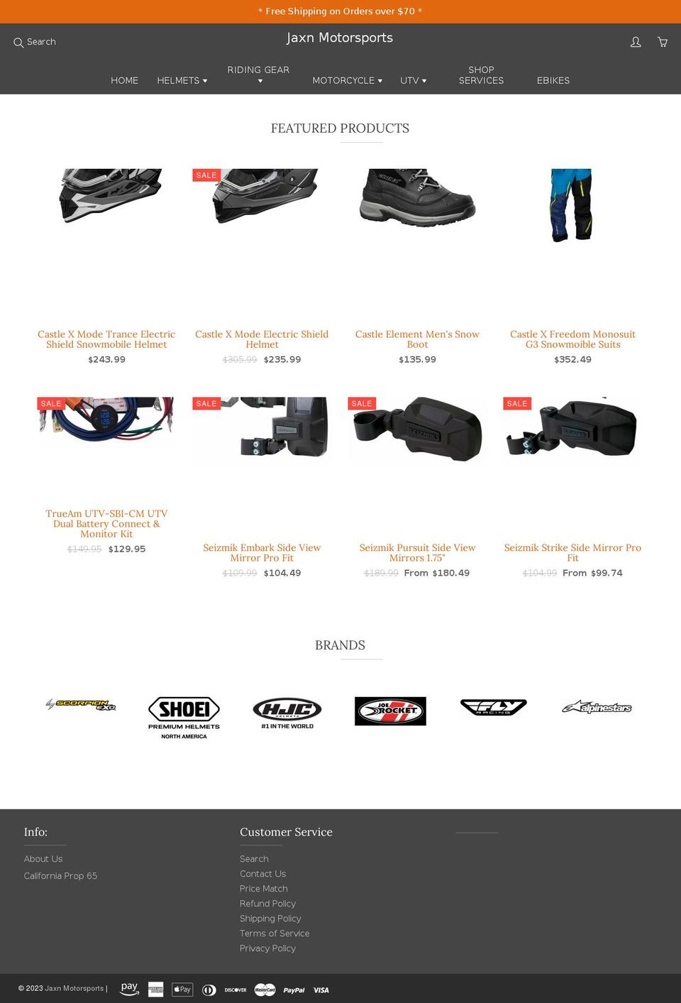 jaxnmotorsports.com shopify website screenshot