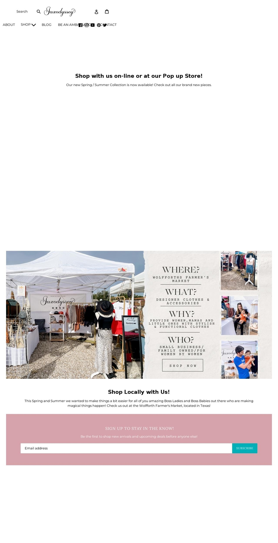 jaxodyssey.com — Shopify storefront screenshot