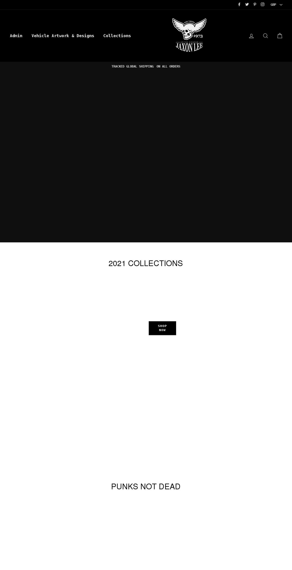 jaxonlee.co.uk shopify website screenshot