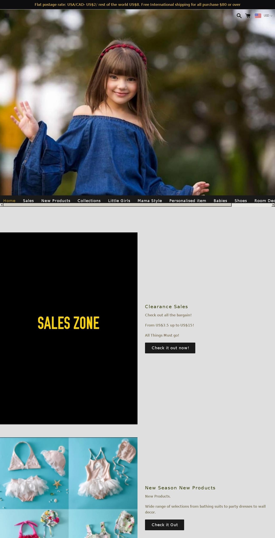 jaxsbabyfashion.com — Shopify storefront screenshot
