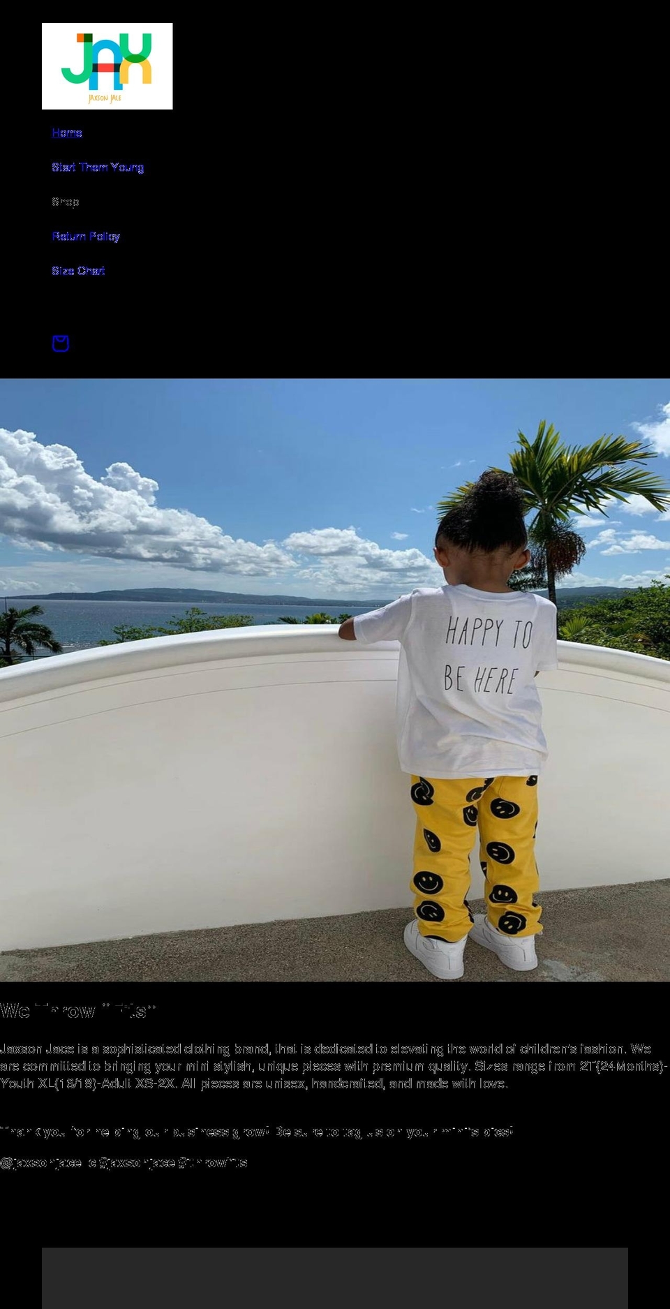 jaxsonjace.com shopify website screenshot