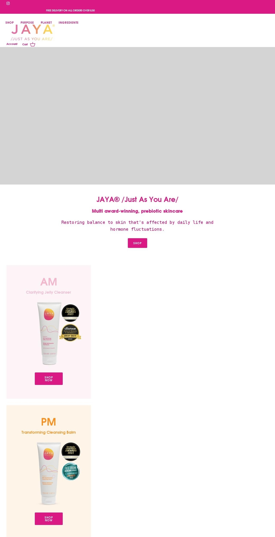 jayabeauty.com shopify website screenshot