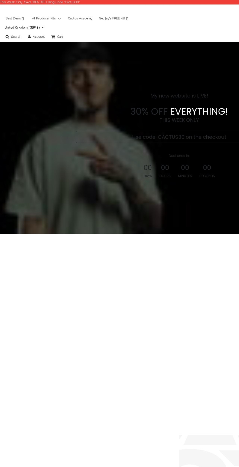 jaycactus.com shopify website screenshot