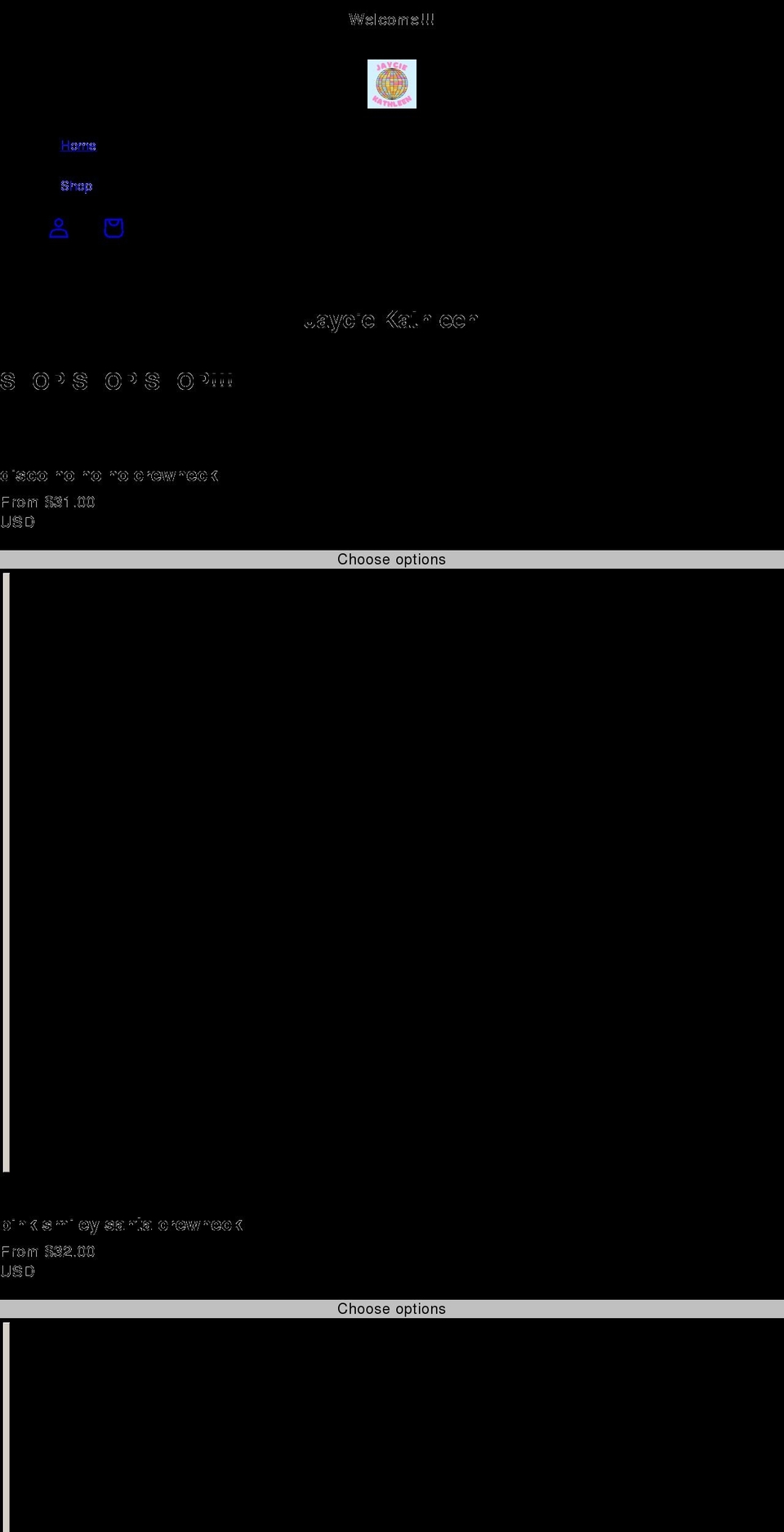 jayciekathleen.com shopify website screenshot