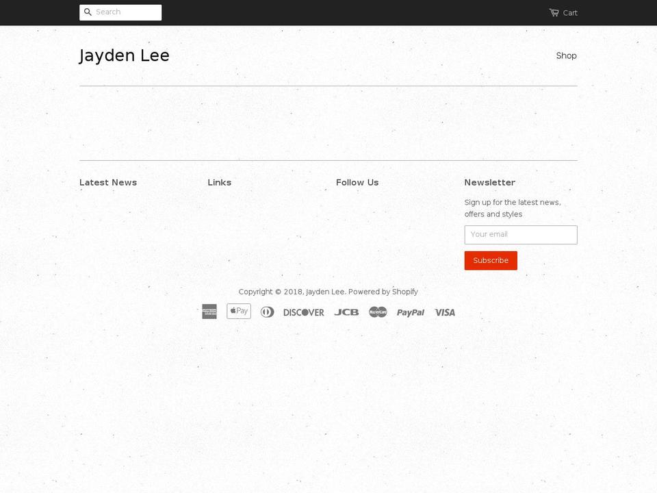 jaydenleewriter.com — Shopify storefront screenshot