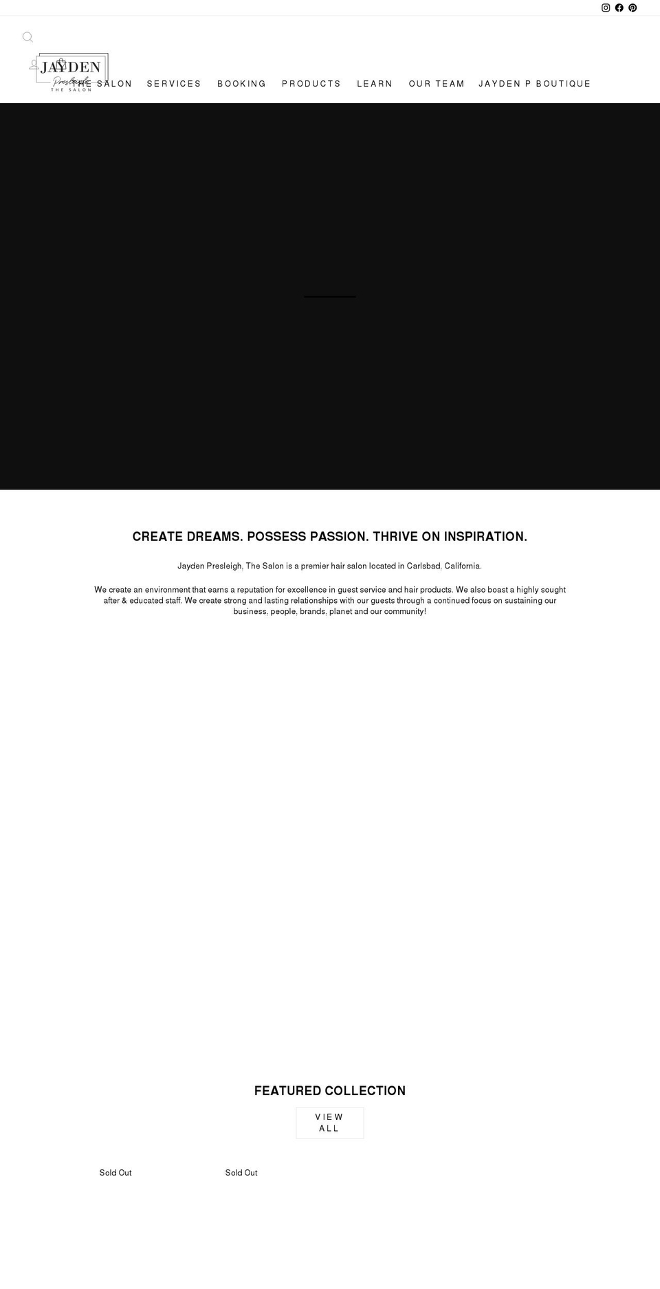 jaydenpresleigh.com shopify website screenshot