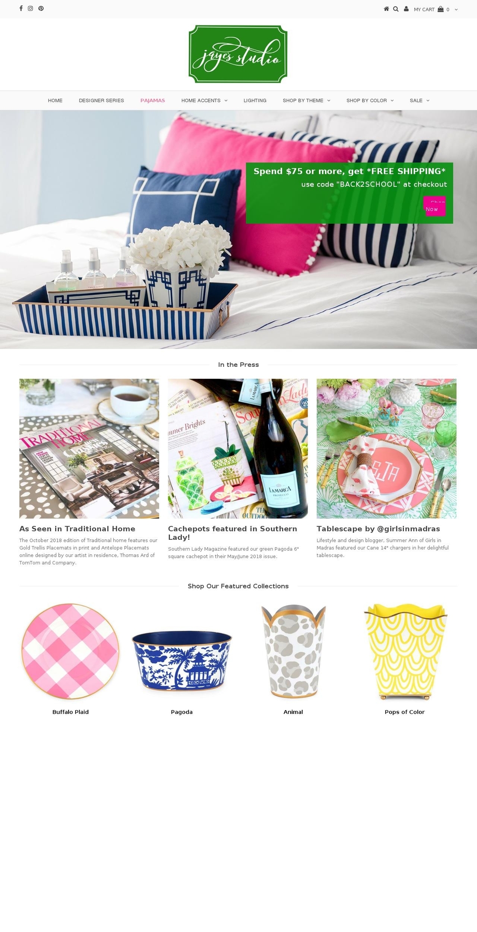 jayesstudio.com shopify website screenshot