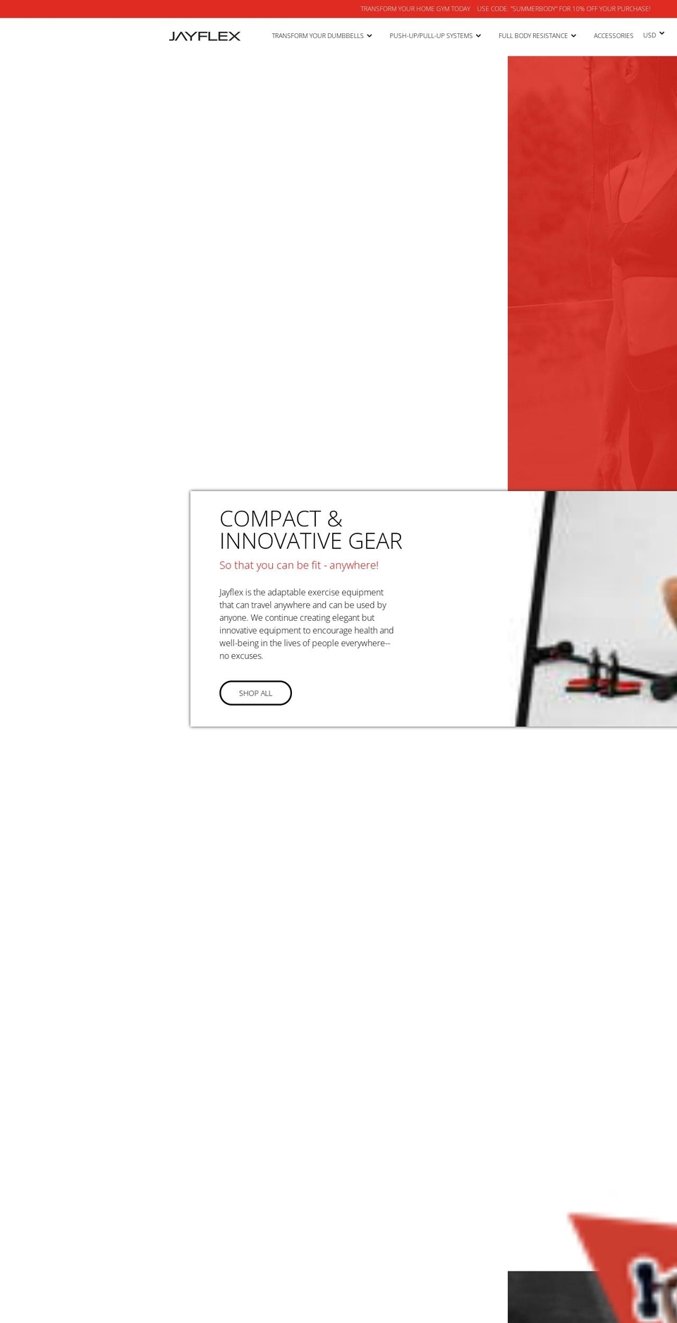 jayflexfitness.com shopify website screenshot