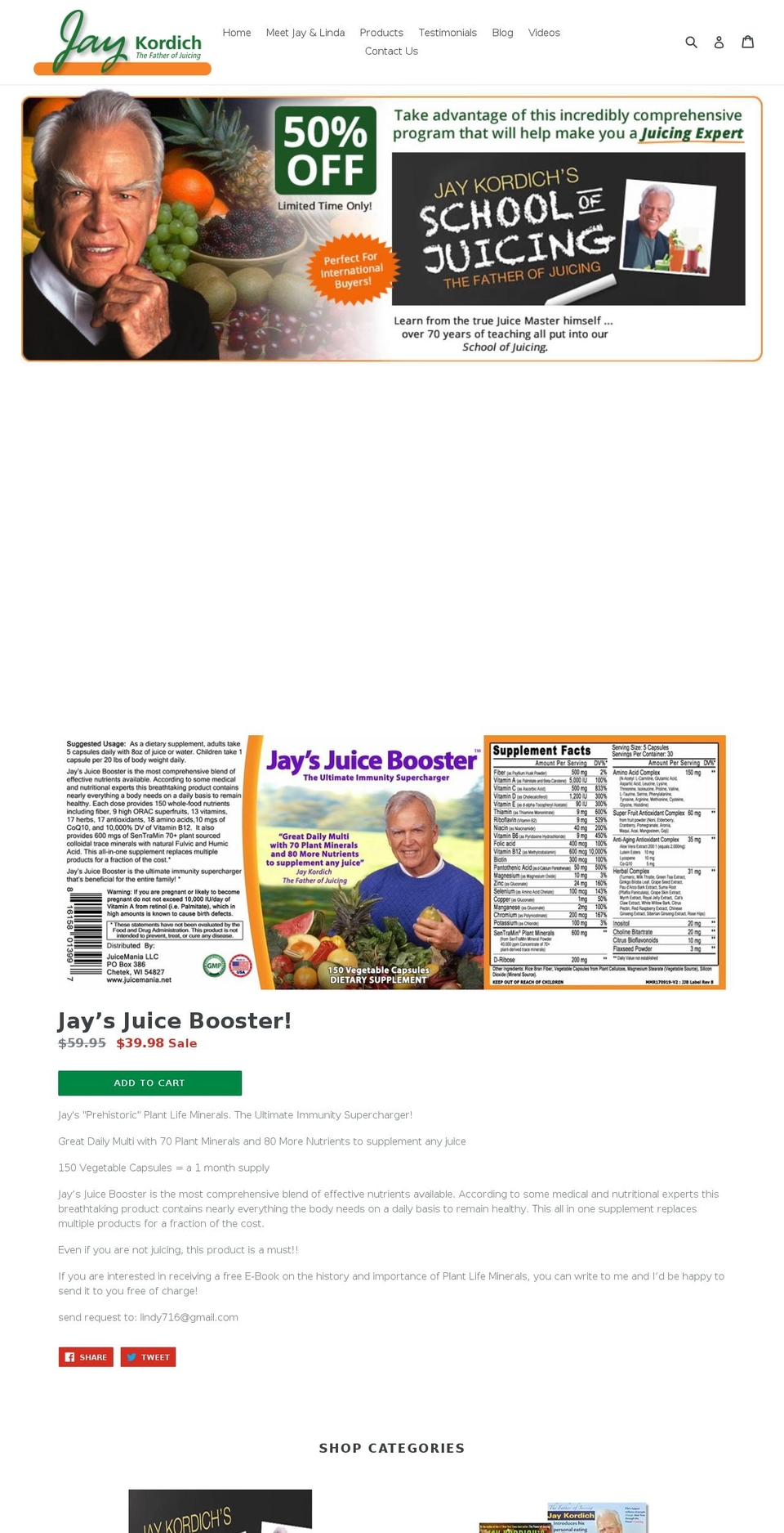 jaykordich.com shopify website screenshot