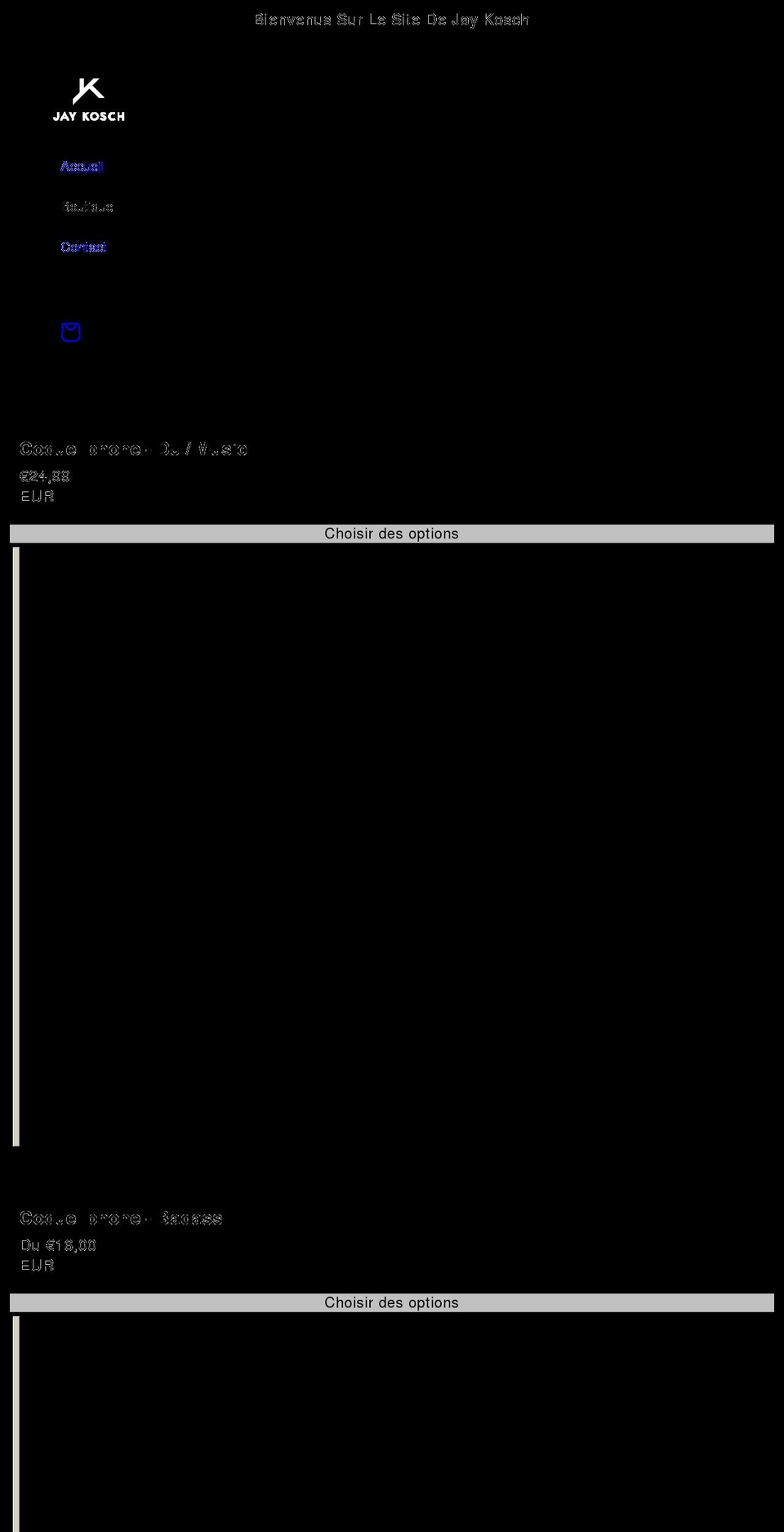 jaykosch.com shopify website screenshot