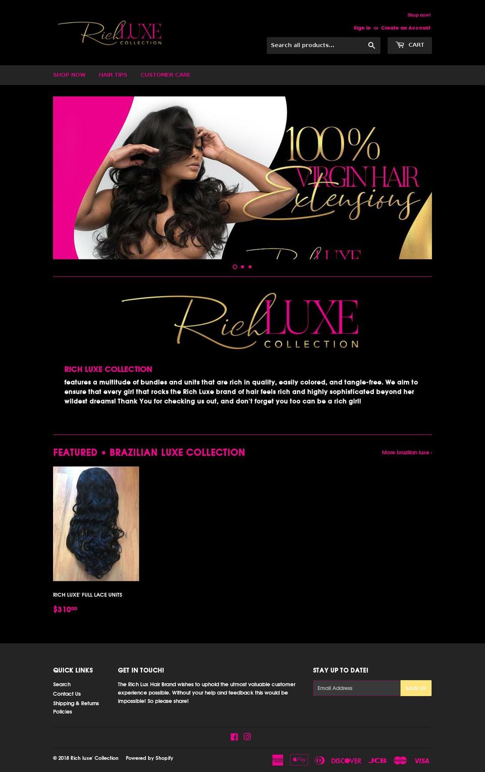 jaylonaaroncollection.com — Shopify storefront screenshot