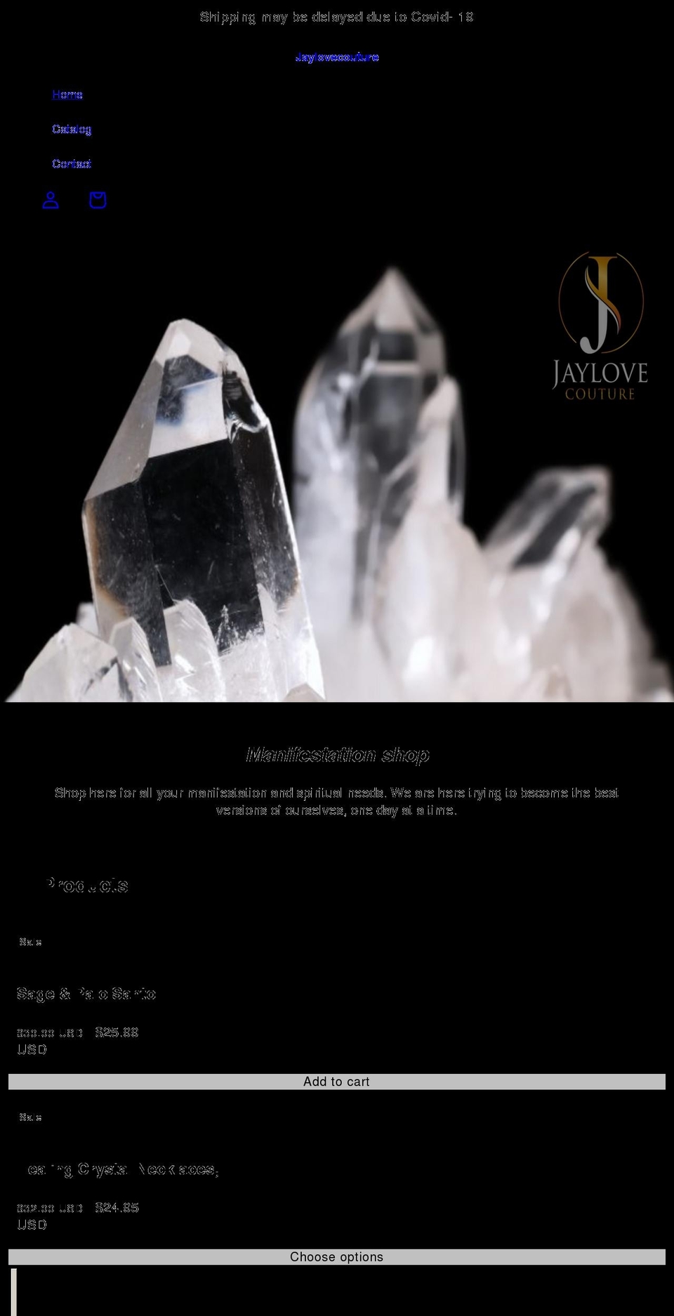 jaylovecouture.com shopify website screenshot