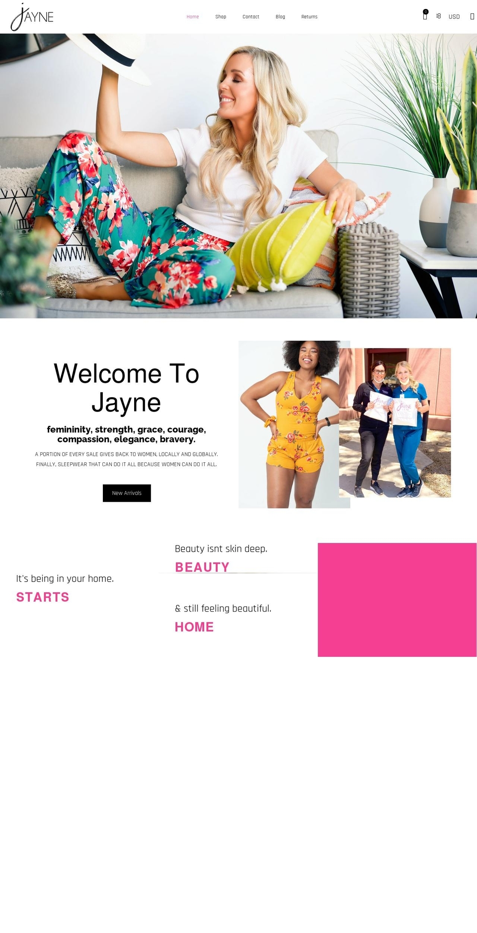 bonita Shopify theme site example jaynecollection.com