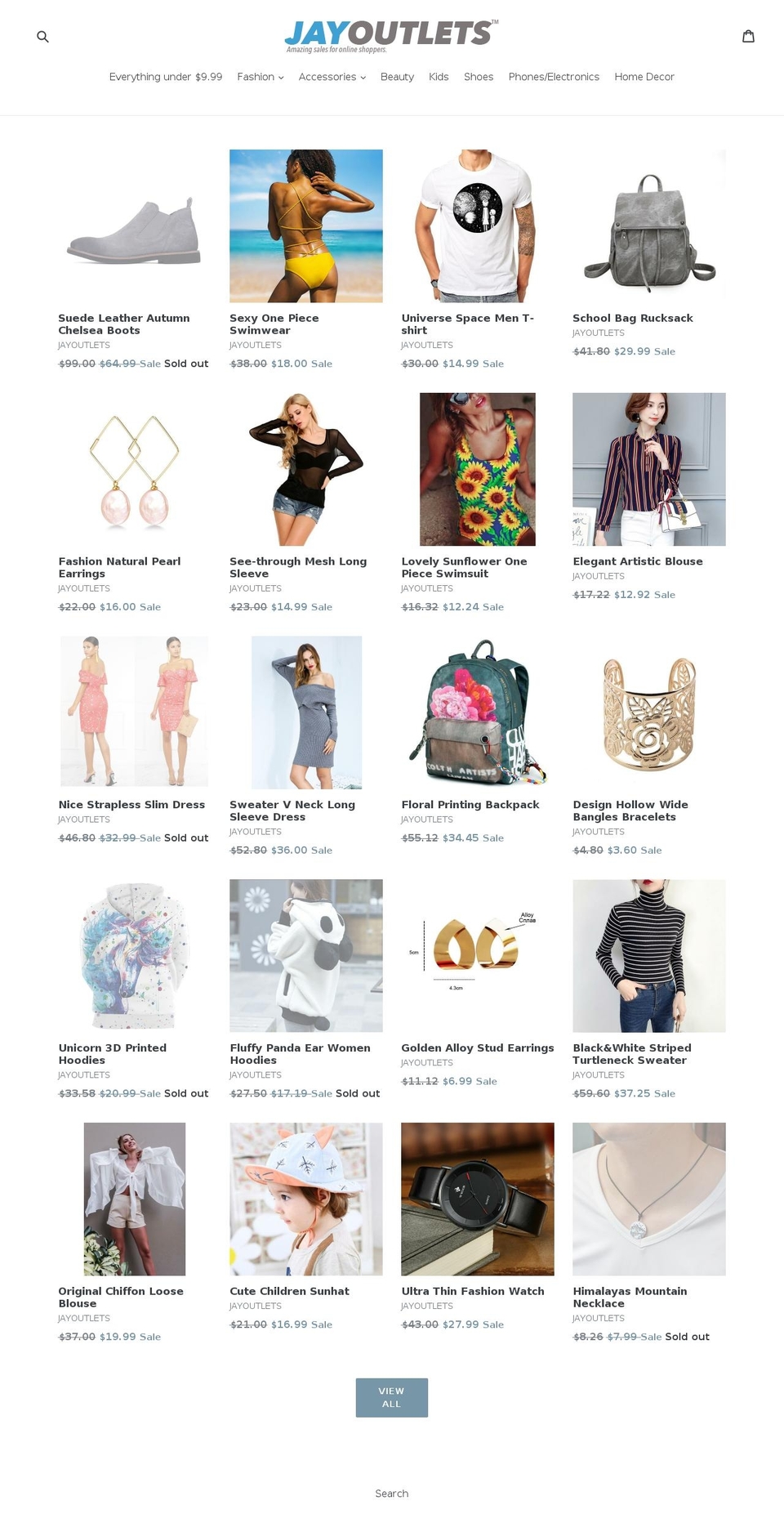 jayoutlet.com shopify website screenshot