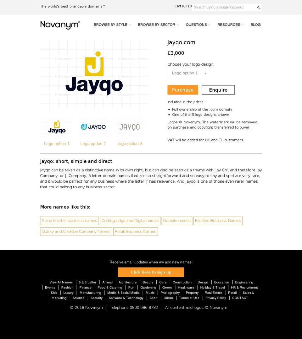 jayqo.com — Shopify storefront screenshot