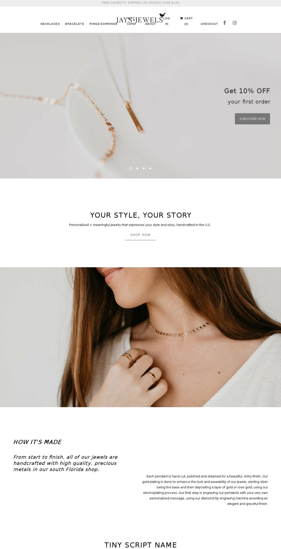 jaysandjewels.com shopify website screenshot