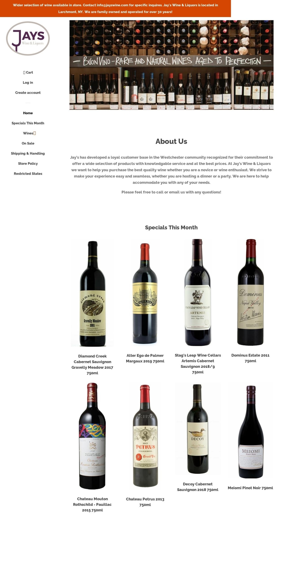 jayswine.com shopify website screenshot