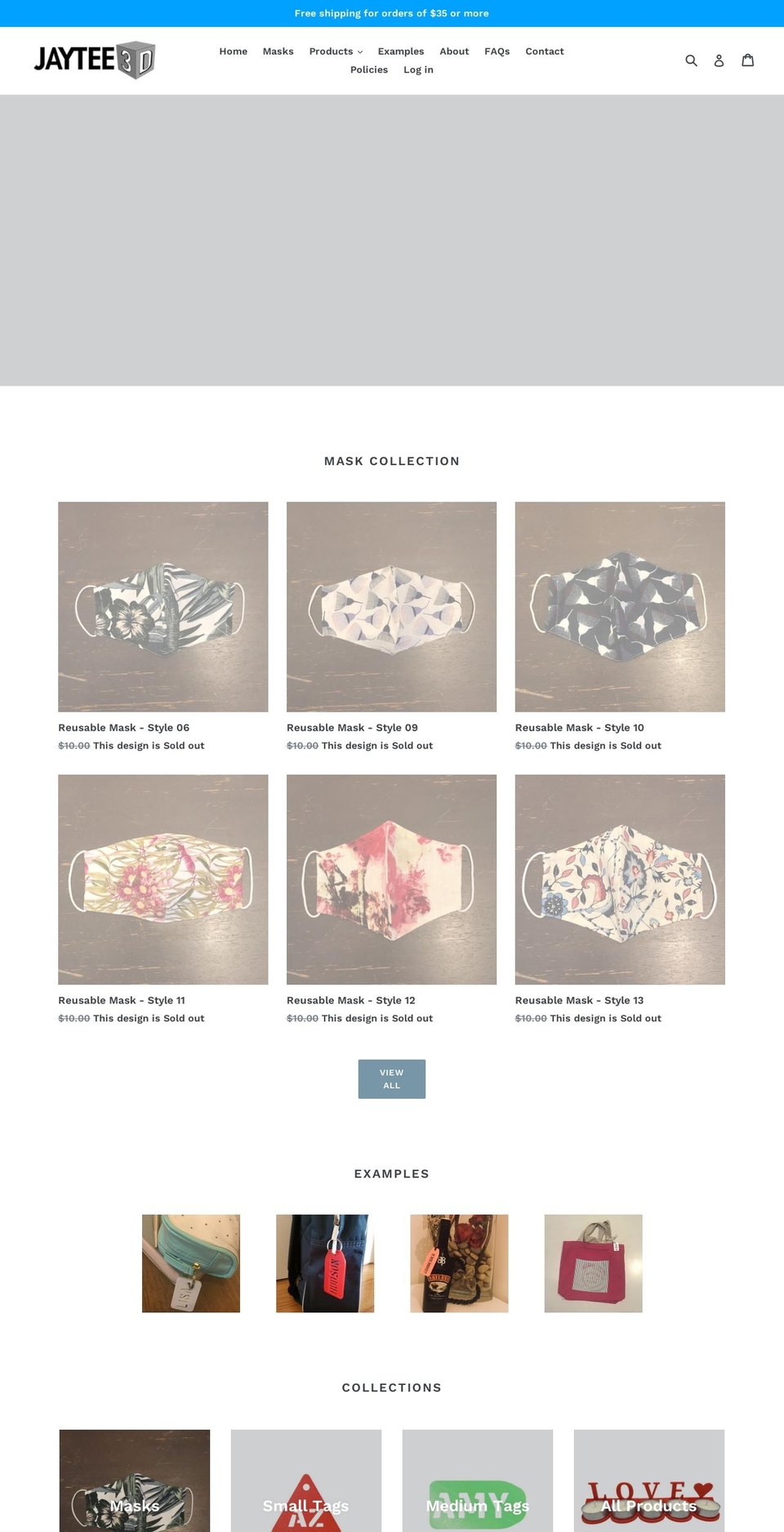 jaytee3d.net shopify website screenshot