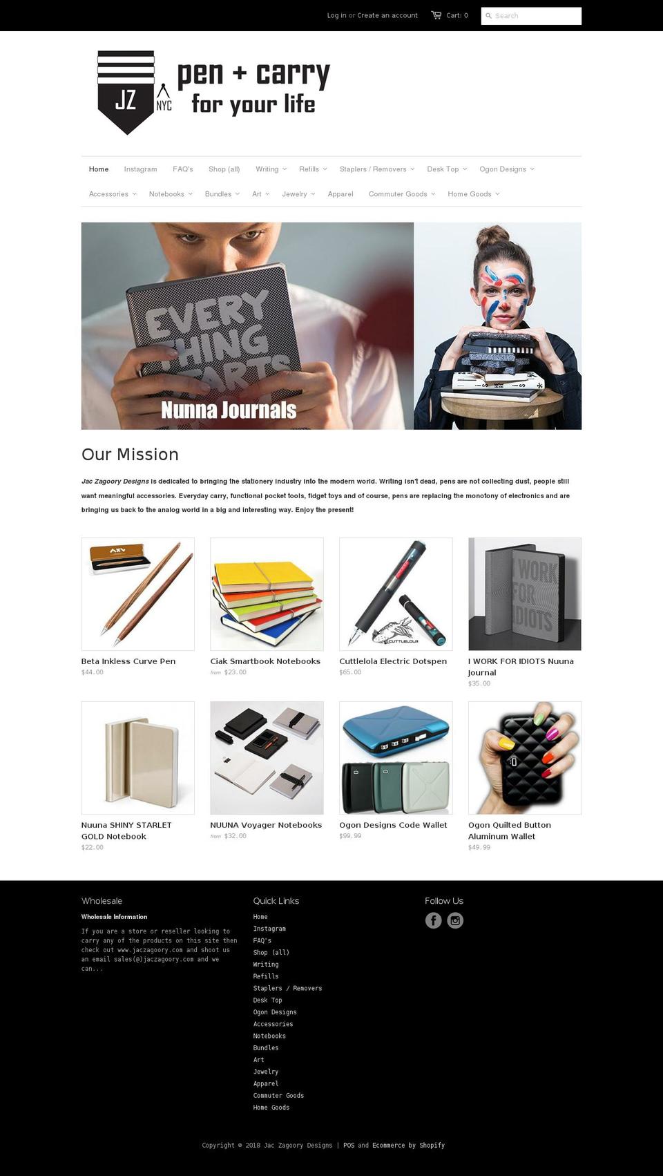 jayzpen.com shopify website screenshot