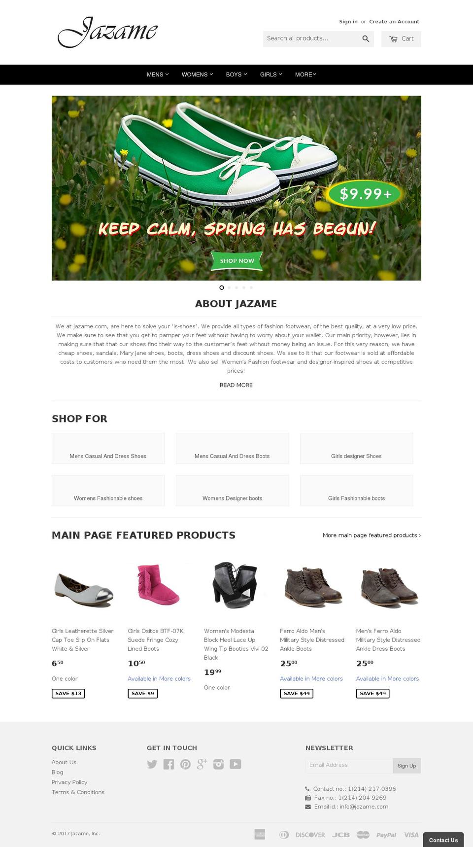 jazame.com shopify website screenshot
