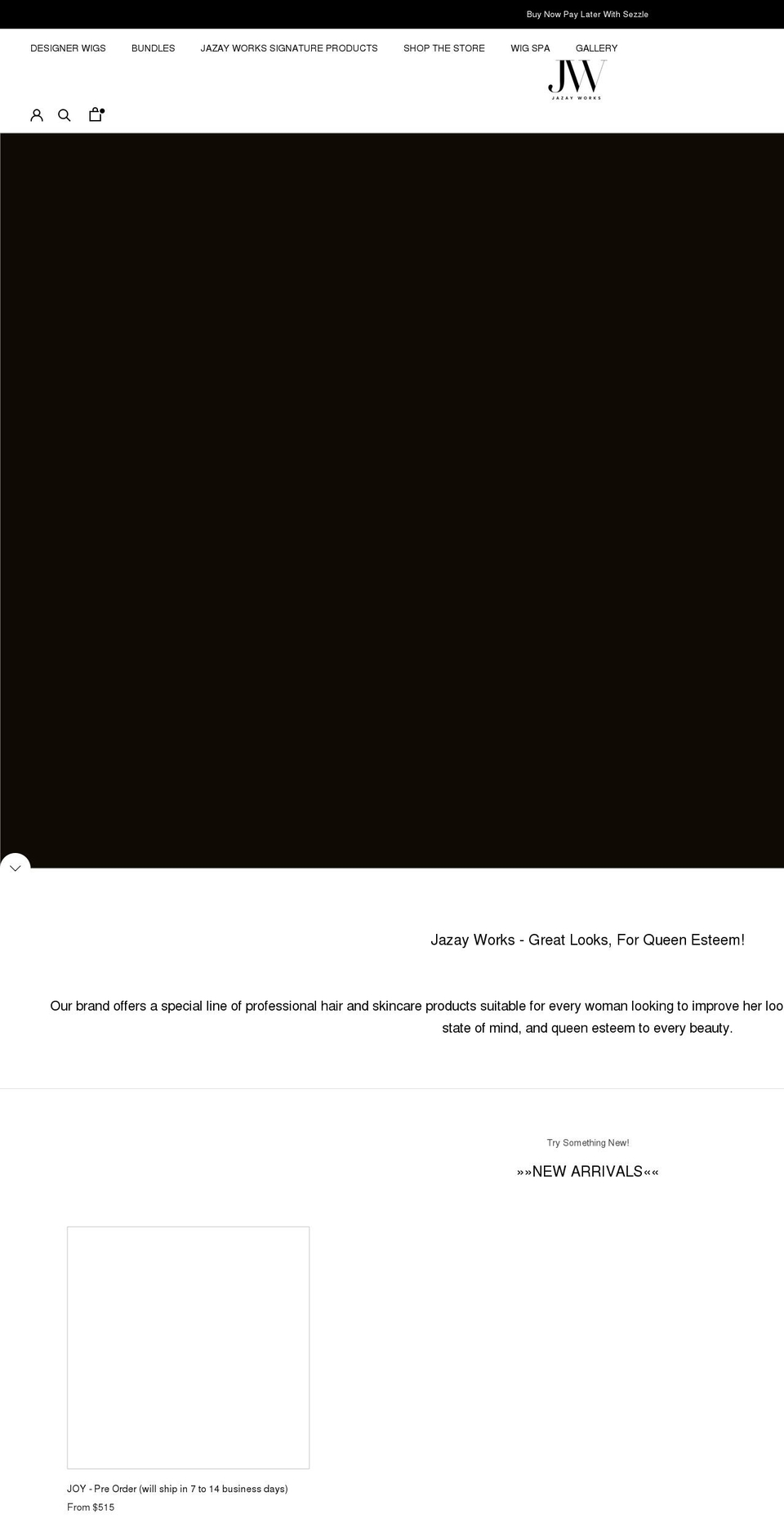 NEW with Installments message Shopify theme site example jazayworks.com