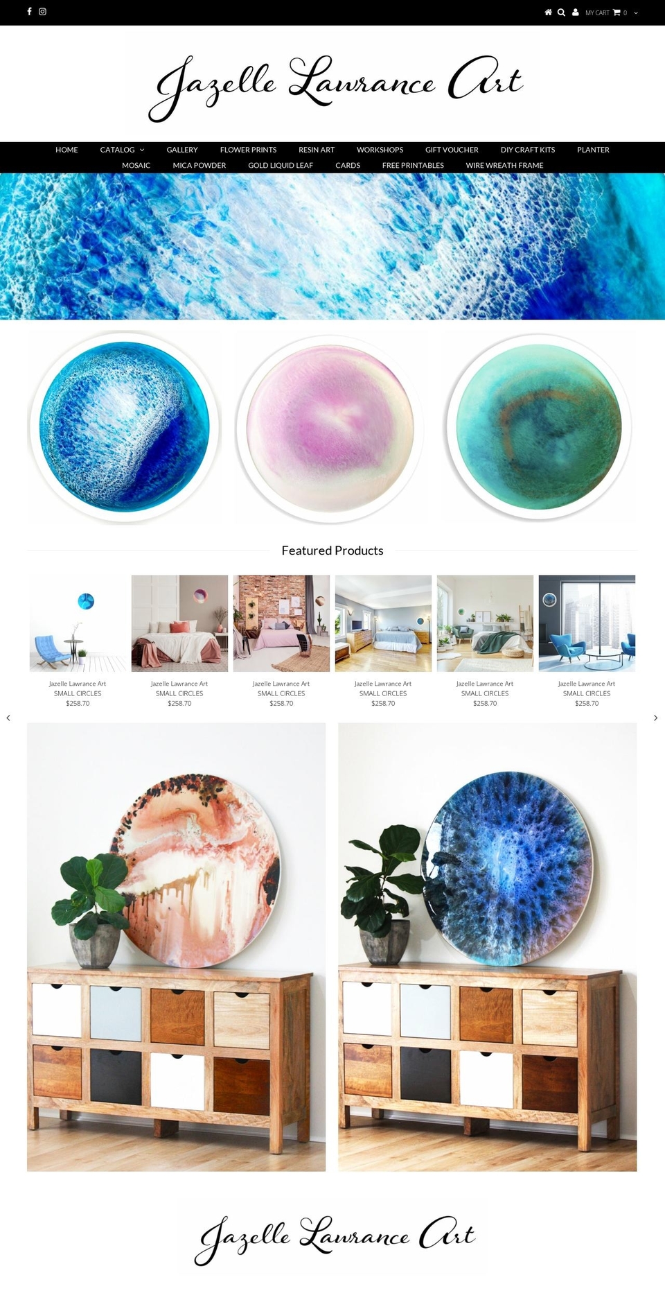 jazelleart.com.au shopify website screenshot