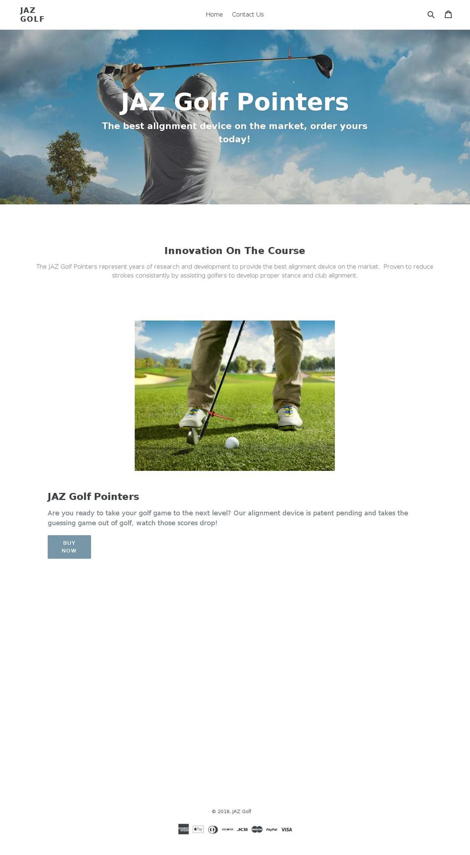 jazgolf.com — Shopify storefront screenshot
