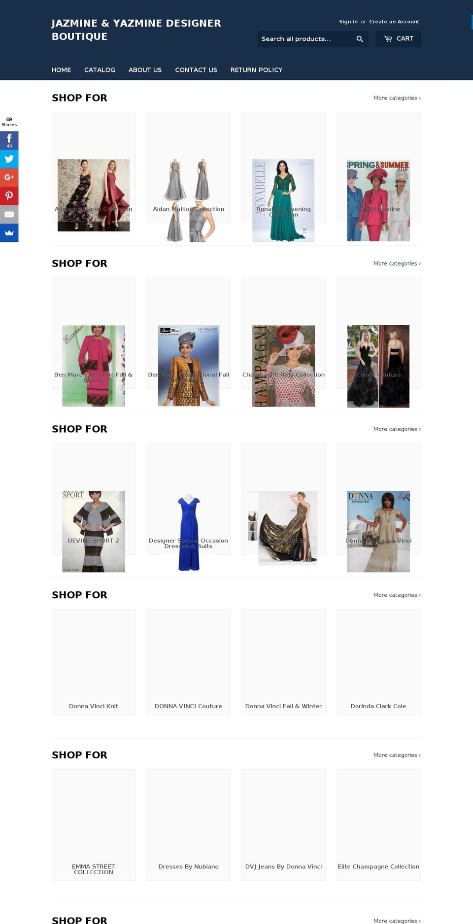 jazmineandyazmine.com shopify website screenshot