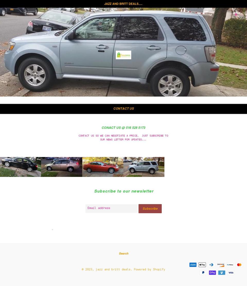 jazzandbrittdeals.com — Shopify storefront screenshot
