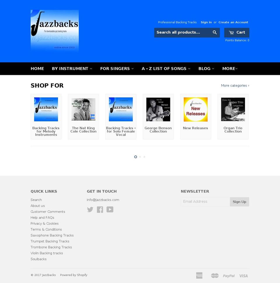 jazzbacks.myshopify.com shopify website screenshot