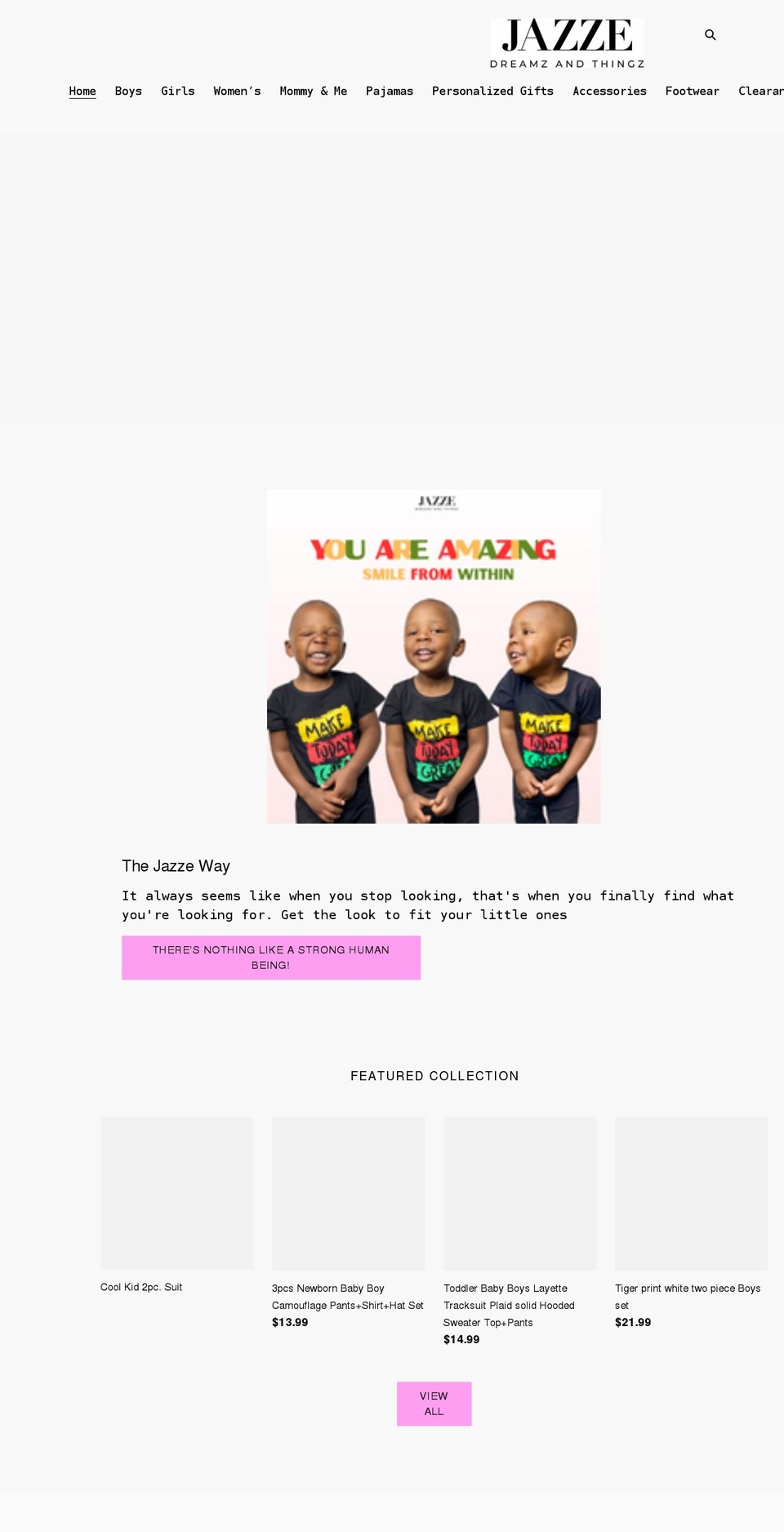 jazzedreamzandthingz.net shopify website screenshot