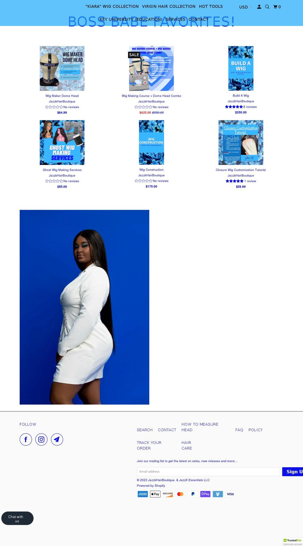 jazzkhairboutique.com — Shopify storefront screenshot