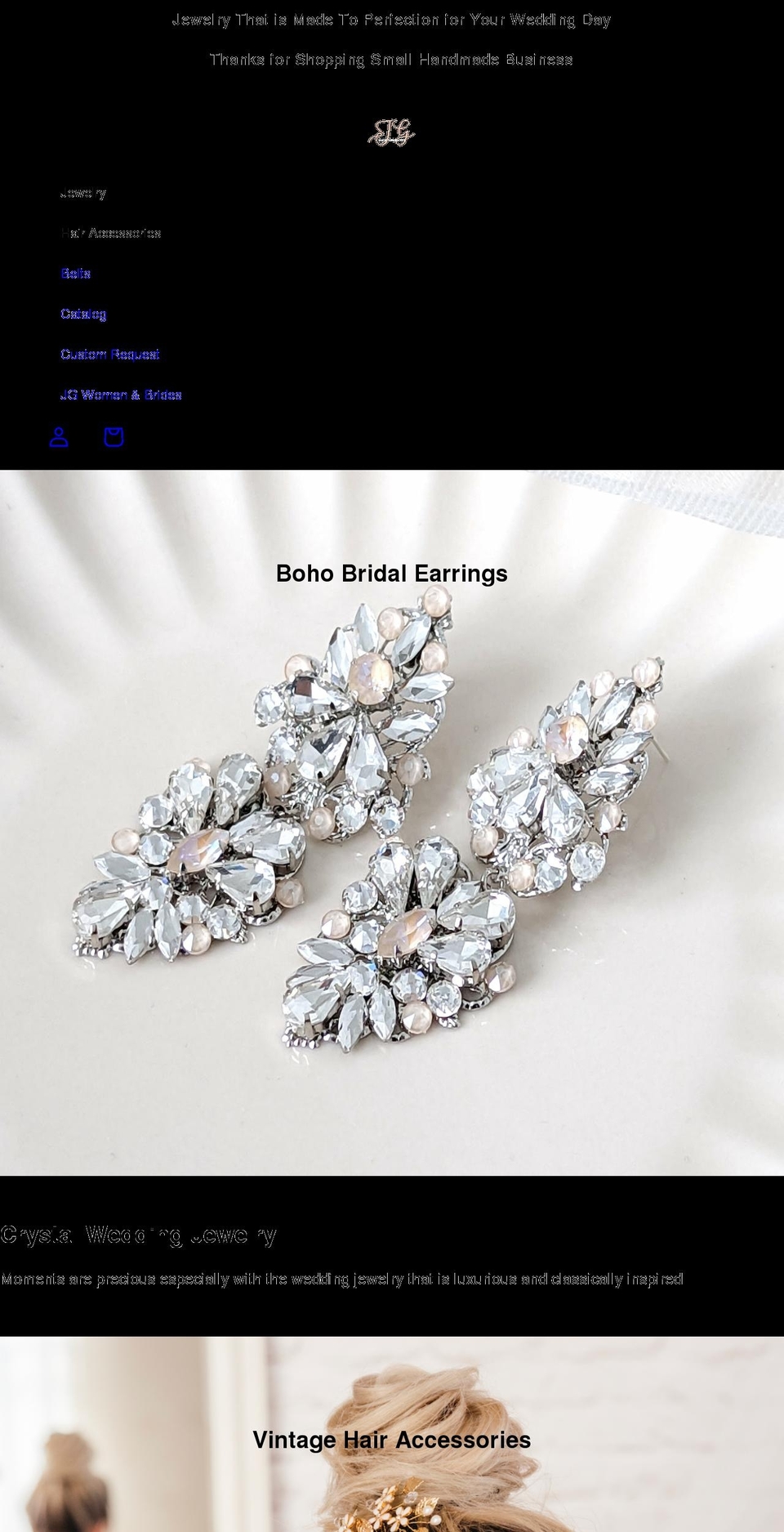 jazzyandglitzy.com — Shopify storefront screenshot