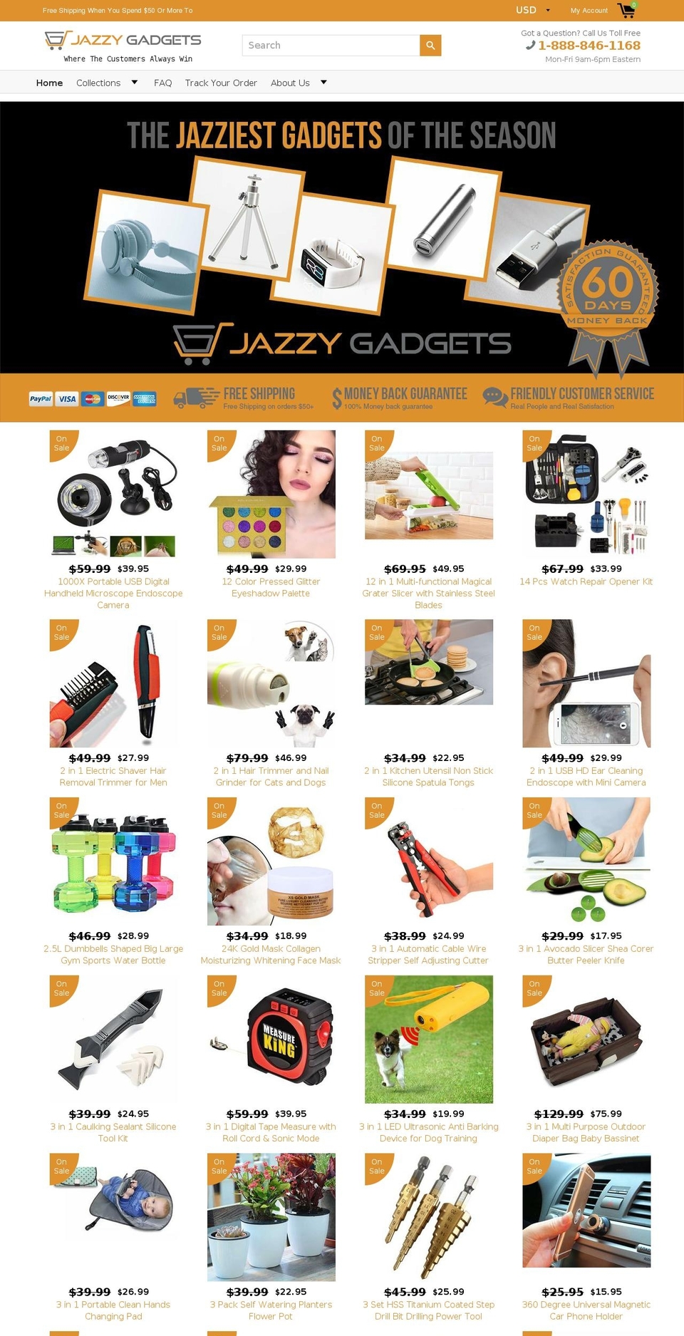 jazzygadgets.com — Shopify storefront screenshot