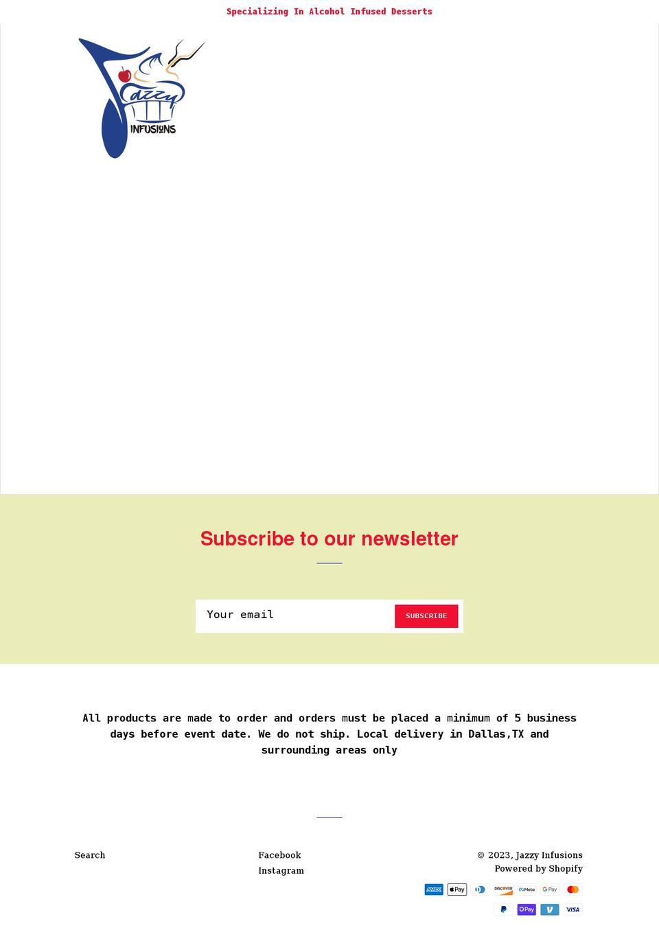 jazzyinfusions.com shopify website screenshot
