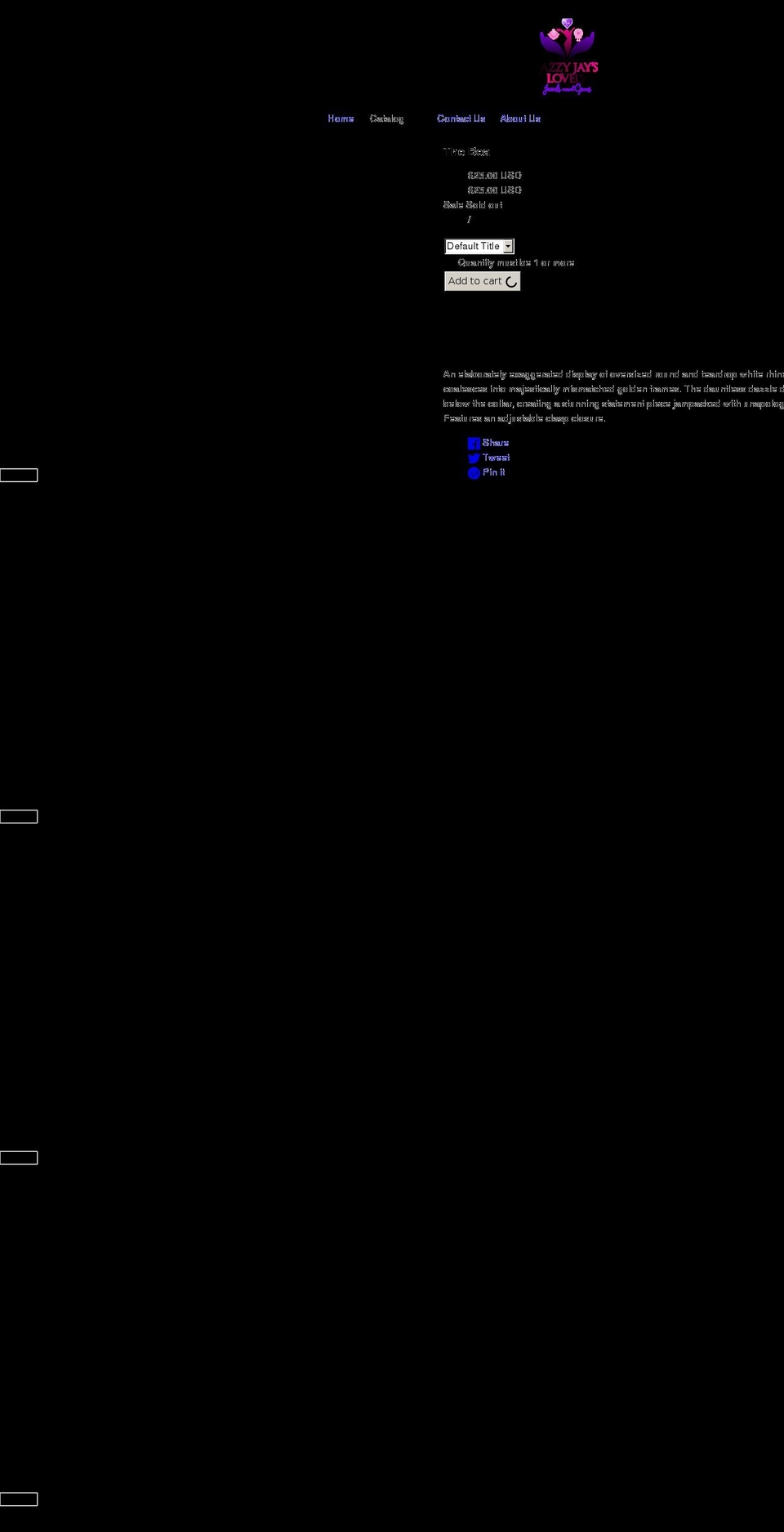 jazzyjayslovelyjewelsandgems.com shopify website screenshot