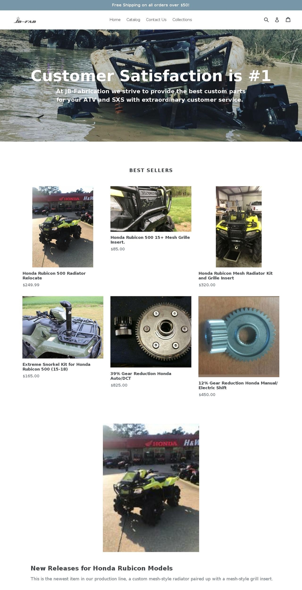 jb-fabrication.com shopify website screenshot