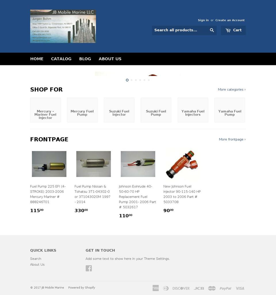 jb-mobile-marine.com shopify website screenshot