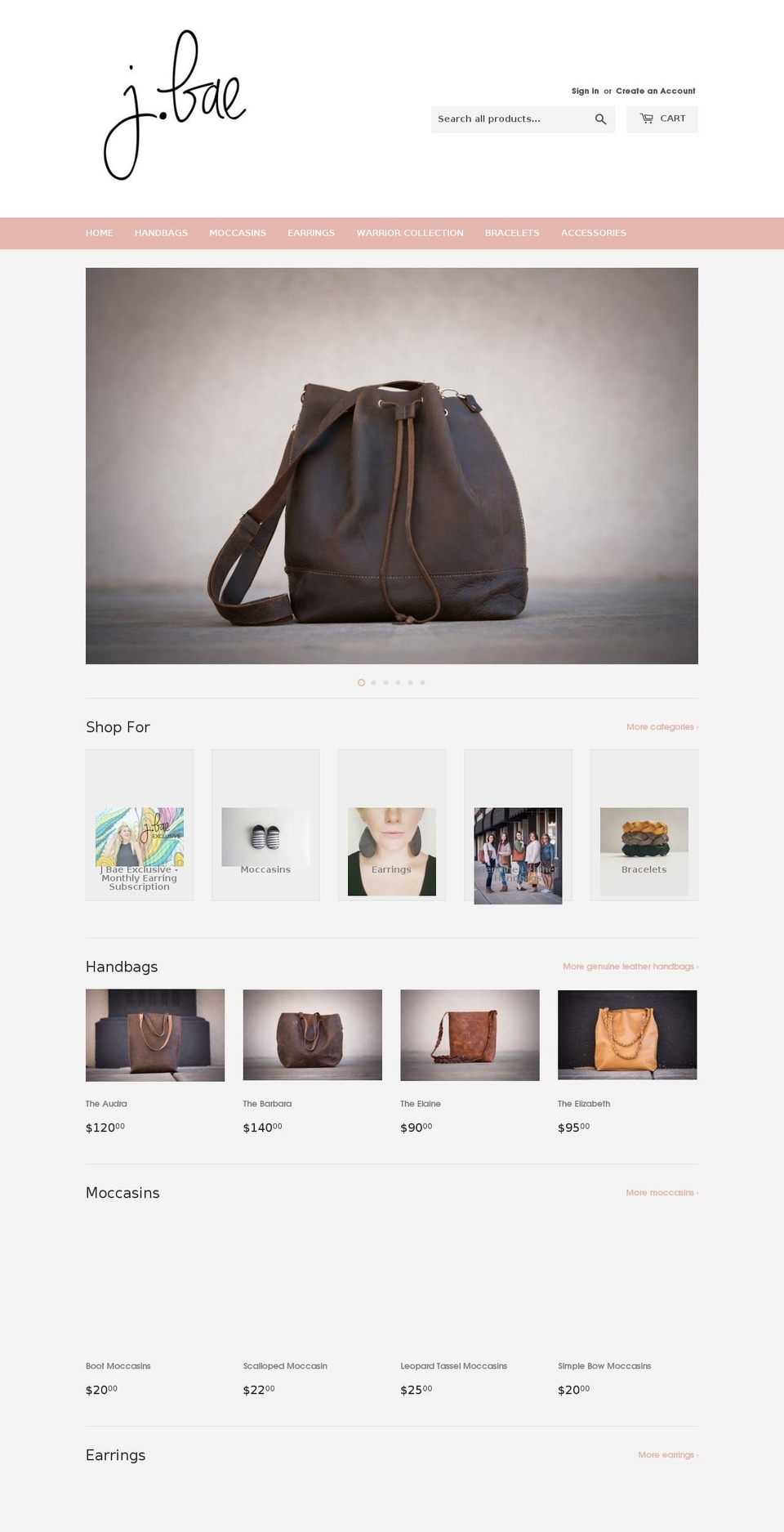 jbaeboutique.com — Shopify storefront screenshot