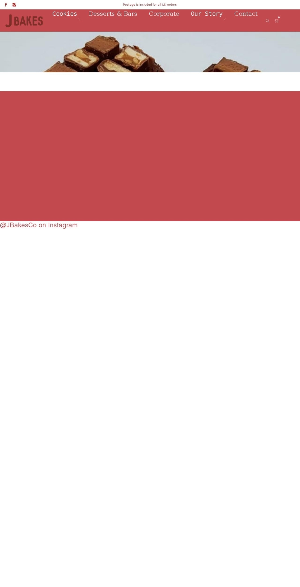 jbakes.co.uk shopify website screenshot