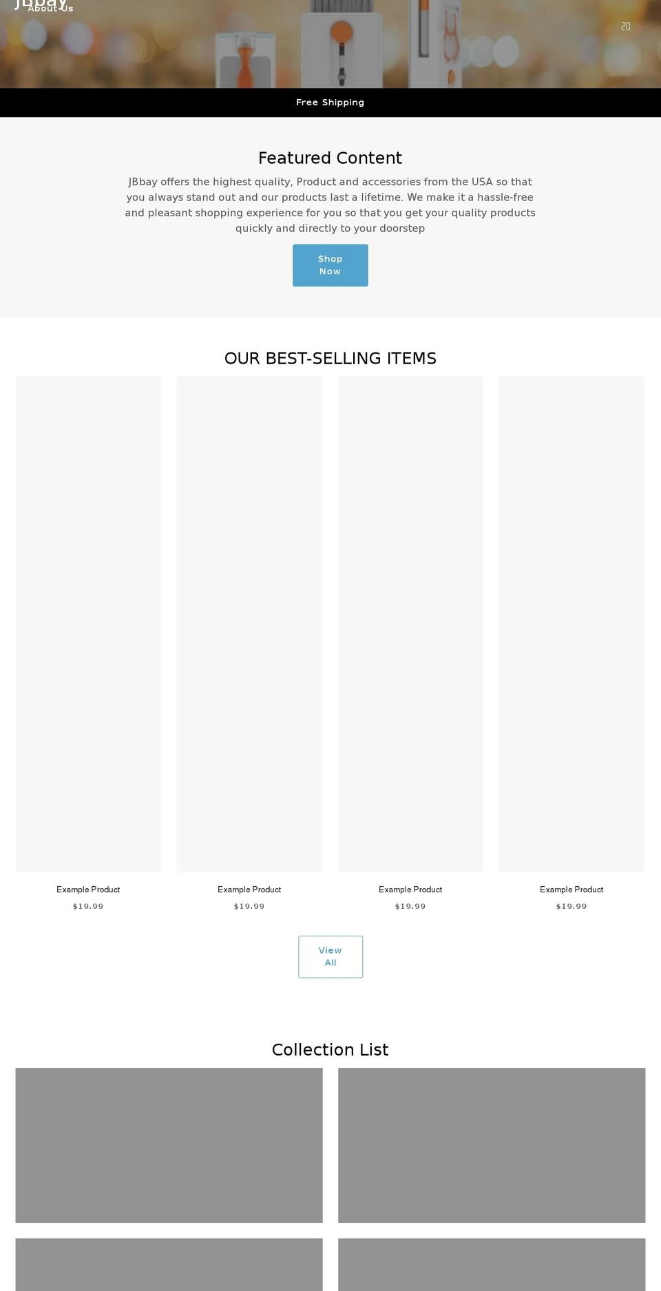 jbbay.com shopify website screenshot