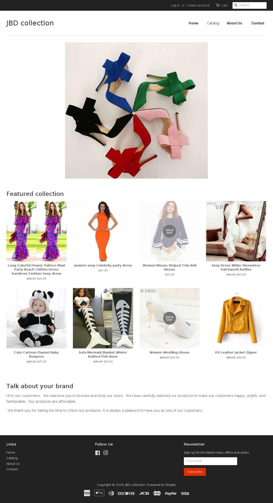 jbdcollection.com — Shopify storefront screenshot