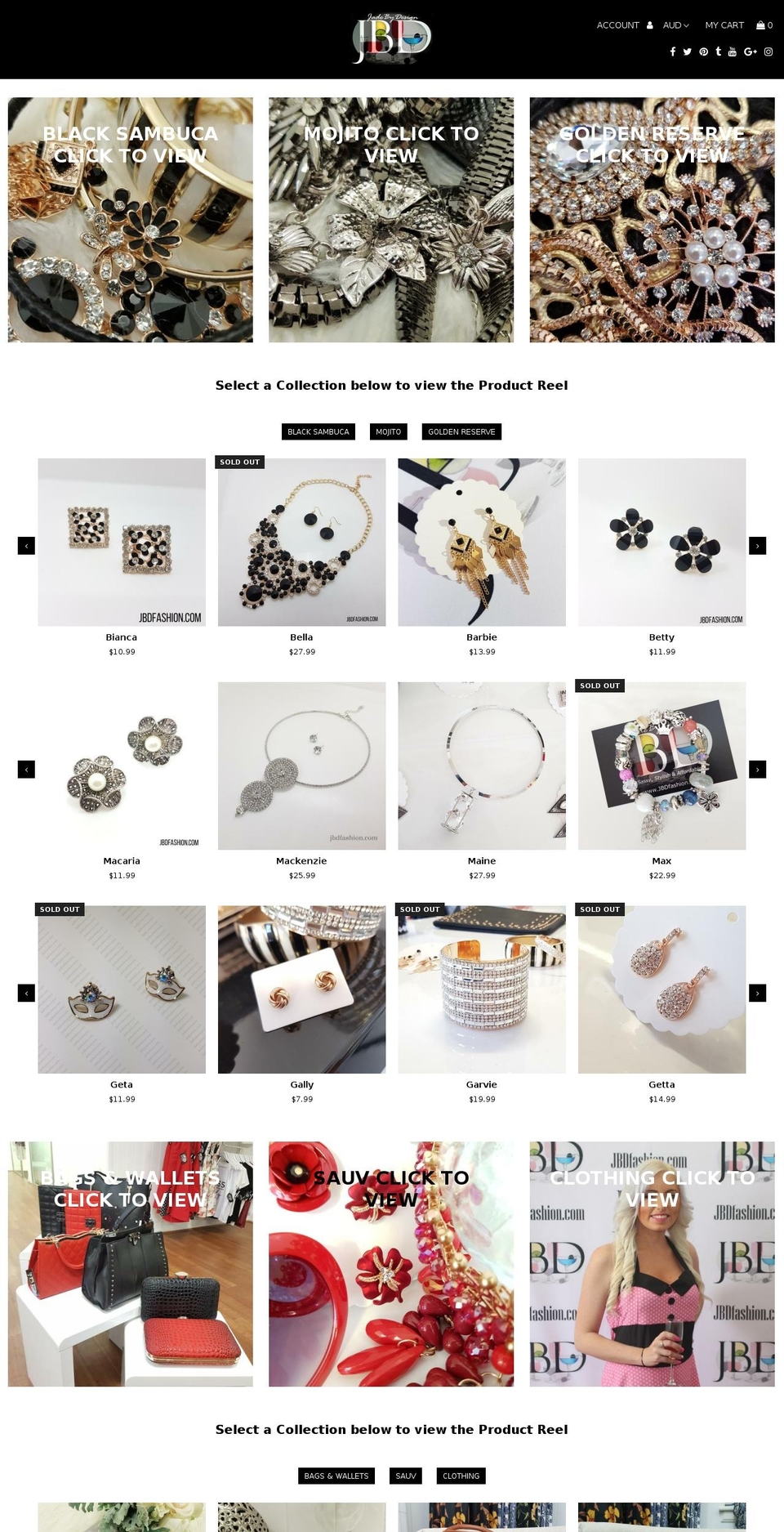 jbdfashion.com — Shopify storefront screenshot