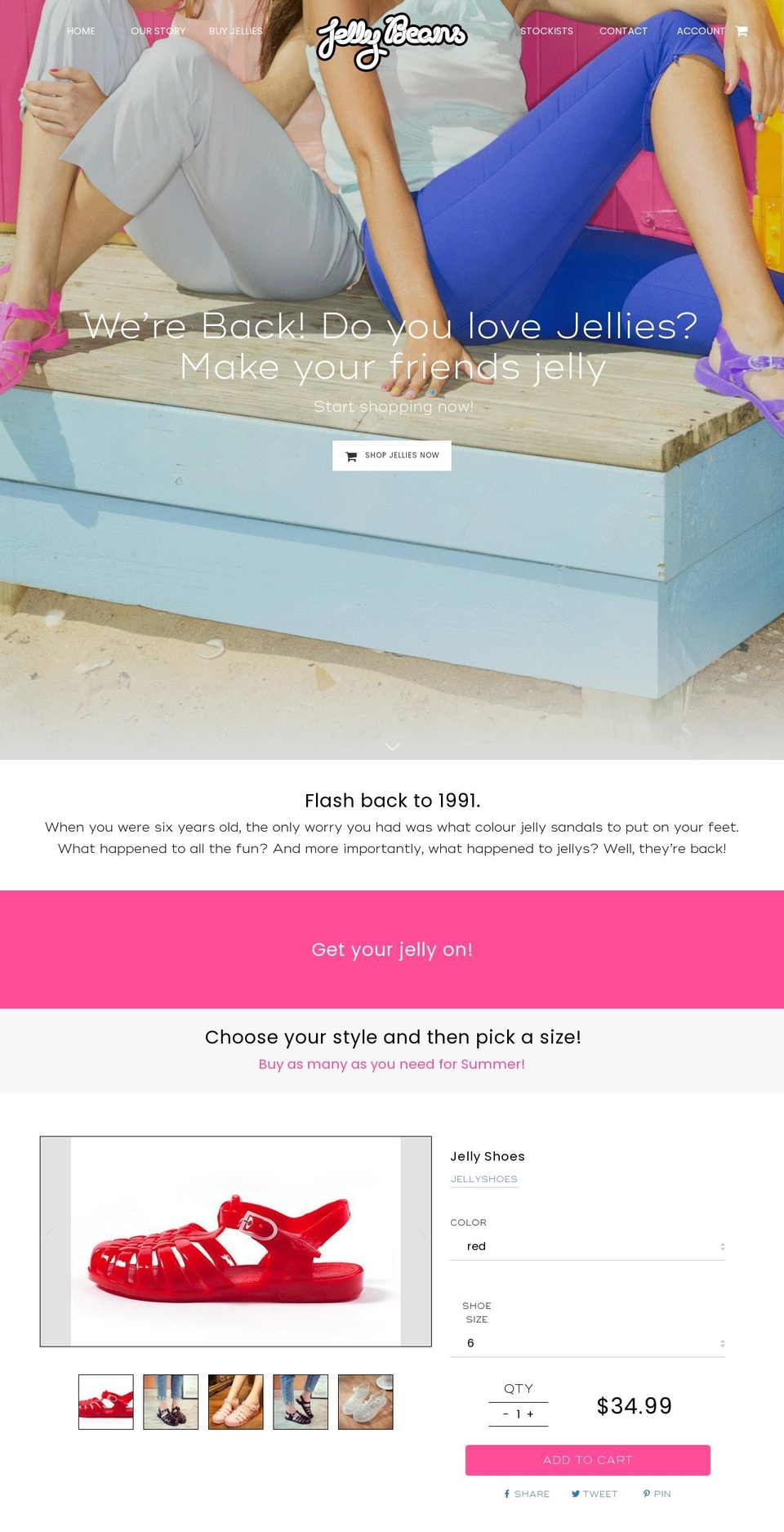 jellyshoesM Shopify theme site example jbeans.com.au