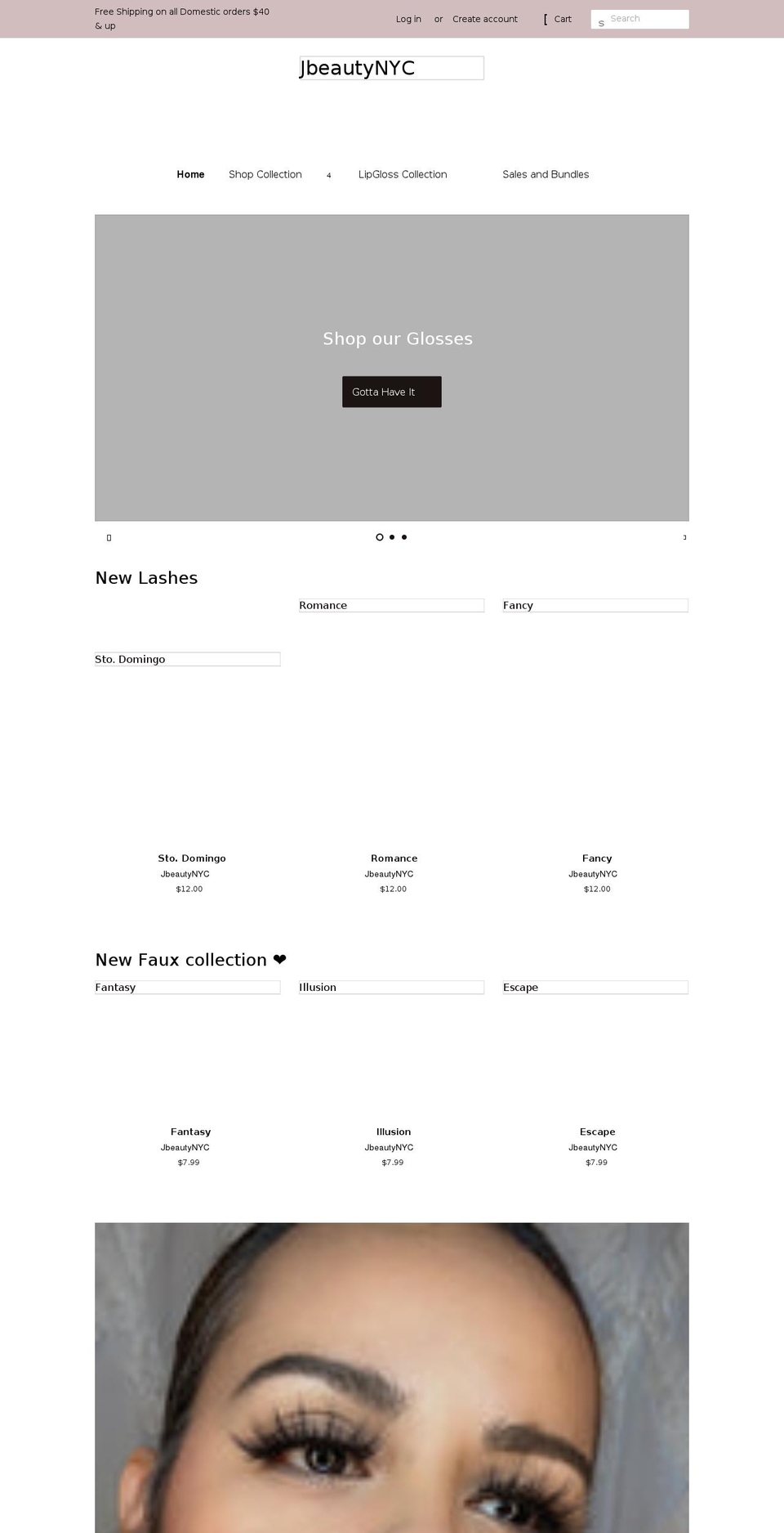 jbeautynyc.com shopify website screenshot