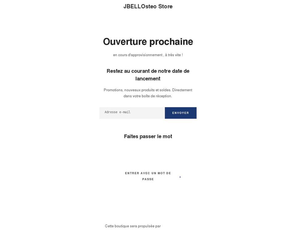 jbellosteo-store.com shopify website screenshot