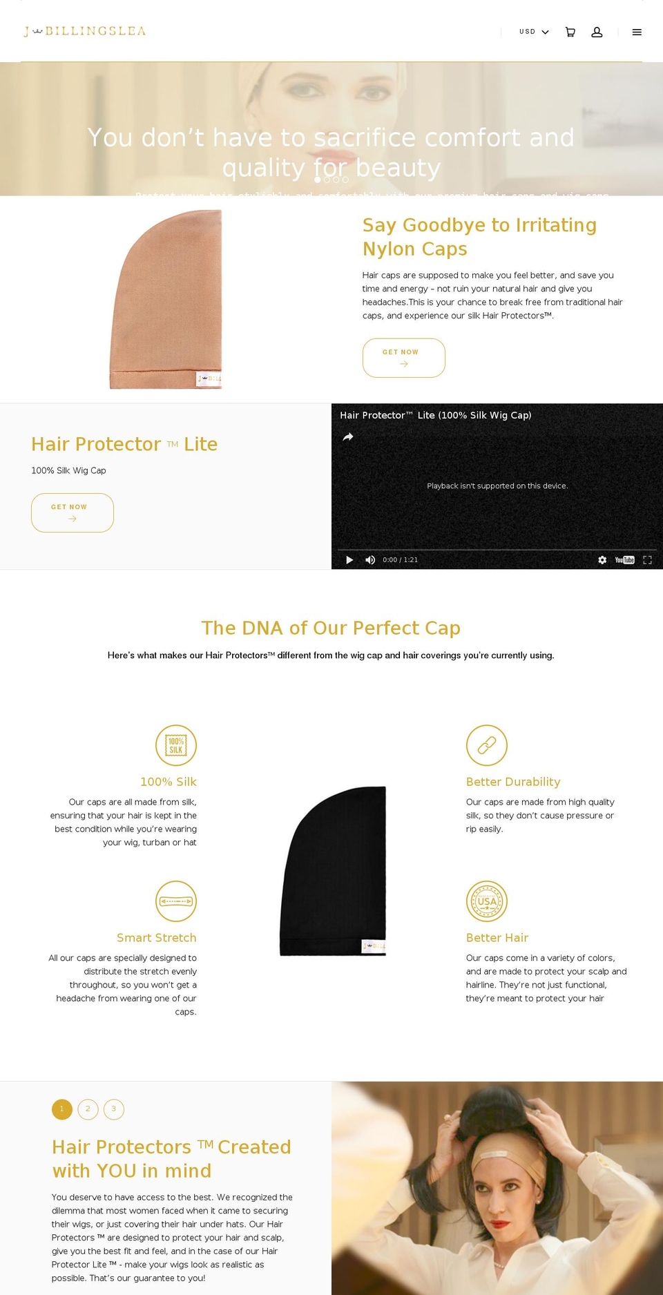 jbillingslea.com shopify website screenshot